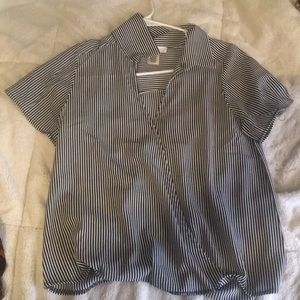 Surplice collared shirt